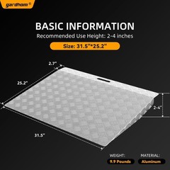 Threshold Ramps for Doorways 2-4″ Rise Aluminum One-Piece Portable Door Ramp …