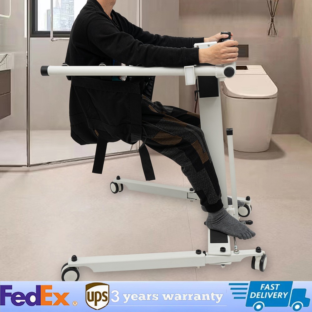 Electric Patient Lift Transfer Chair, Foldable Wheelchair And Car Transfer 90W