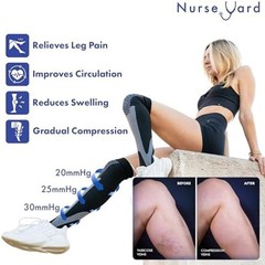 Nurse Yard Compression Socks for Women and Men | 20-30mmHg Graduated Medical …