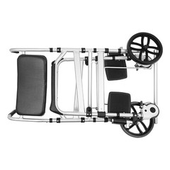 Foldable Shower Chair with Wheels Aluminum Alloy Height Adjustable Shower Chair