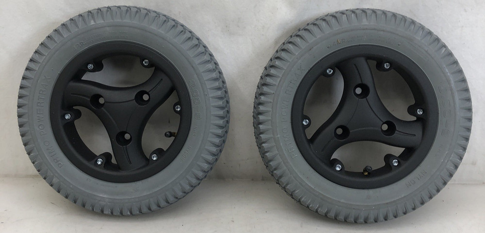 Quickie Q700M Qm-710 Pneumatic NEW SET Drive Wheels Tires 3.00-8 PR1MO POWERTRAX