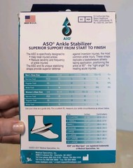 Med Spec ASO Ankle Stabilizer Orthosis Black Size Large Brace