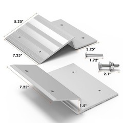 Heavy Duty 2×8 Aluminum Loading Ramps for Trucks & Motorcycles Heavy Duty Ends