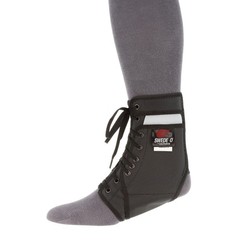 Ankle Lok Reinforced Laced Ankle Brace Stays High Support Sports Black Large