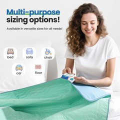 1 Pack Washable Waterproof Protective Underpad Bed Wetting Mat 34×52 In