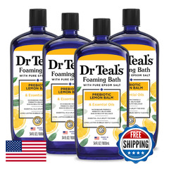 Dr Teal’S Dr Teals Foaming Bath Pure Epsom Salt Prebiotic Lemon Oils 34 Fl Oz
