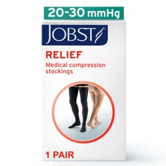 JOBST Relief Silicone Compression Thigh High Dot Band, 20-30 mmHg Open Toe