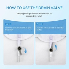 3 Pack Catheter Bags, 1000mL/33.8oz, Easy-Tap Leg Bag Urinary 3 Pack, 1000ml