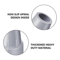 Crutch Tips 7/8 Inch Upgrade Heavy Duty Rubber Crutch Accessories Replacement…