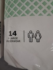 McKesson UWBXL Unisex Adult’s Disposable Underwear Size XL 58-68 White 56 ct