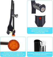 Forearm Crutch for Adults(X1 Unit), Forearm Crutch with Cuffs, Anti-Drop, Crutch