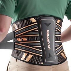 Ultra Breathable Back Brace for Lower Back Pain Relief,[Medical Grade & Coppe…