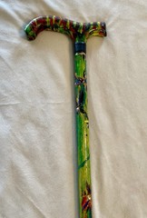 Custom Walking Cane for Men Hand-Painted By Disabled Veteran