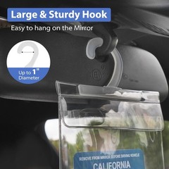 4 Pack Handicap Parking Permit Holder Placard Protector Hanger Sleeve Card Hang
