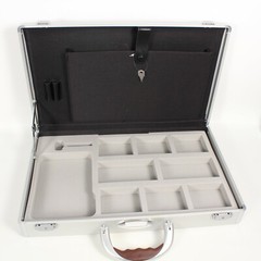 MED-EL COCHLEAR IMPLANT HARD BRIEFCASE W/LOCKS, KEY AND FOAM COMPARTMENT INSERT.