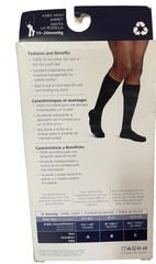SIGVARIS Microfiber Shades Calf High Socks 15-20 Graphite Stripe Size C NEW