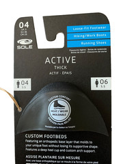 Sole Orthotic insoles arch support. Size 6 Women’s or Size 4 men’s