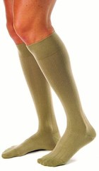 JOBST forMen Casual Full Calf Knee High Closed Toe 30-40mmHg (Khaki) X-Large