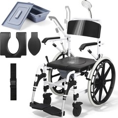 22″ 3-in-1 Self-Propelled Heavy Duty Aluminum Wheelchair, 300LBs Capacity