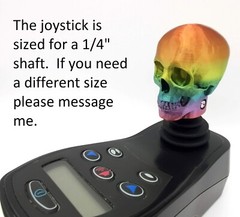 Power Wheelchair Accessory Replacement Upgrade Rainbow Skull Joystick Knob