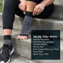 Arch Support Joint Heel Pain Relief 2 Pairs Unisex Foot Sleeves Reduce Swelling