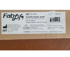 Post-Surgery Aid! Fablife Wood 2 Handgrip Transfer Board 8″x24″ 350lb #50-3004