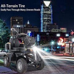 1000W 4 Wheel Heavy Duty Senior Mobility Scooter 60V/20A 500lbs 31 Miles 15MPH