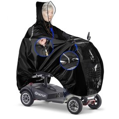 ZHOUMADE Mobility Scooter Rain Cover, 420D Oxford & EVA One Size, Black