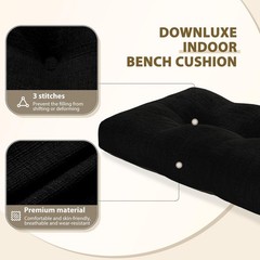 downluxe Indoor Bench Cushion for 36×14 Inch (Pack of 1), Black
