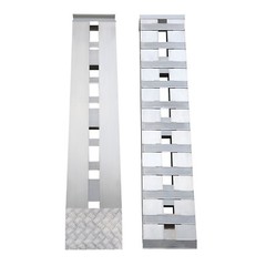 2 Pack Rectangular Trailer Ramp Aluminum Truck Car Trailer Ramp 6000 lbs