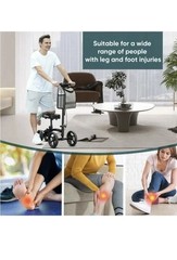 COSYWILL All-Terrain Steerable Knee Scooter Foldable Knee Walker Black
