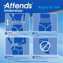 Attends Adult Protective Underwear – Large(25 count) – Pull-On Style – BULK SALE