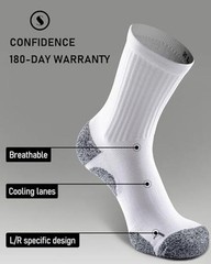 Elite Cushioned Compression Small Black/Gray/Blue/White (1 Pair of Each Color)