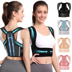 Fit Geno Posture Corrector for Women & Men: Adjustable Medium/Large, Black
