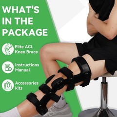 Orthomen Functional ACL Knee Brace for MCL PCL Meniscus Ligament Sports Injuries