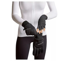 Tommie Copper 2-in-1 All Weather Compression Glove Combo – Black/Large