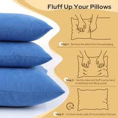 SweetSlubr Small Travel Pillows – 2 Pack, 7″x11″ Mini Neck 11“×7“, Blue