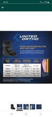 SMALL United Ortho Short Cam Walker Fracture Foot Boot Fits Left or Right