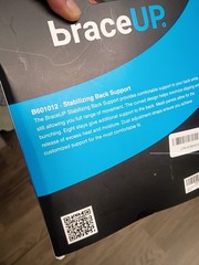 BraceUP Back Brace for Men and Women Lower Large/X-Large (Pack of 1), Black