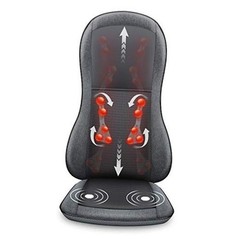 Full Back Massager with Heat -2D/3D Shiatsu Massage Seat Cushion with 10