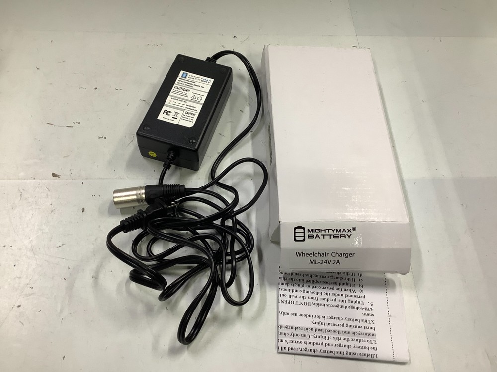 Mighty Max 24V 2A Rascal 370 Fold Go Three Stage Wheelchair Battery Charger