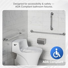 Commercial Grab Bar Bundle – ADA Compliance – Handicap Grab Bars 18″,36″,42″
