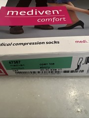 mediven comfort for women, 20-30 mmHg, Calf High Compression Stockings Ebony VII