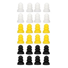 8pcs Hearing Aid Ear Tips 3 Layer Soft Silicone Replacement BTE ITE Pocket