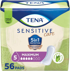 Sensitive Care Maximum Pads, Regular Length, 56 count