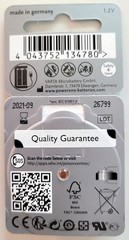 Power One ACCUplus Size 13 Rechargeable Hearing Aid Batteries (2 pack)