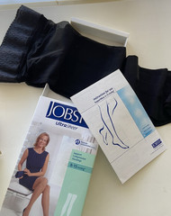 JOBST Ultra Sheer Classic Black ThighHi Compression Stockings 8-15mmHg Small NIB