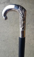 Handmade Eva adm Chrome Wood Walking Cane Stick Designer Brass Handle 37“ style