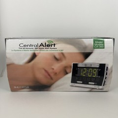 Serene Central Alert Home Alert System CA-360 Alarm Clock w/ Bed Shaker Open Box