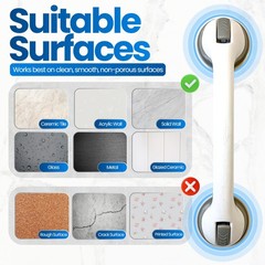 Safe-er-Grip Changing Lifestyles Suction Cup 16 inch (Pack of 1), White/Grey